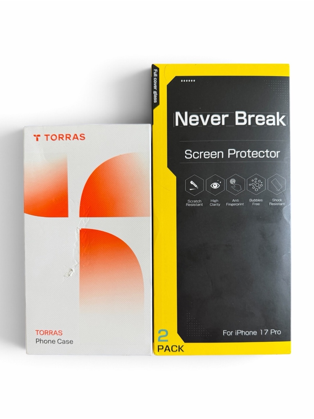 NWT iPhone 17 Pro TORRAS Crystal Pink Case + Privacy Screen Protector Bundle